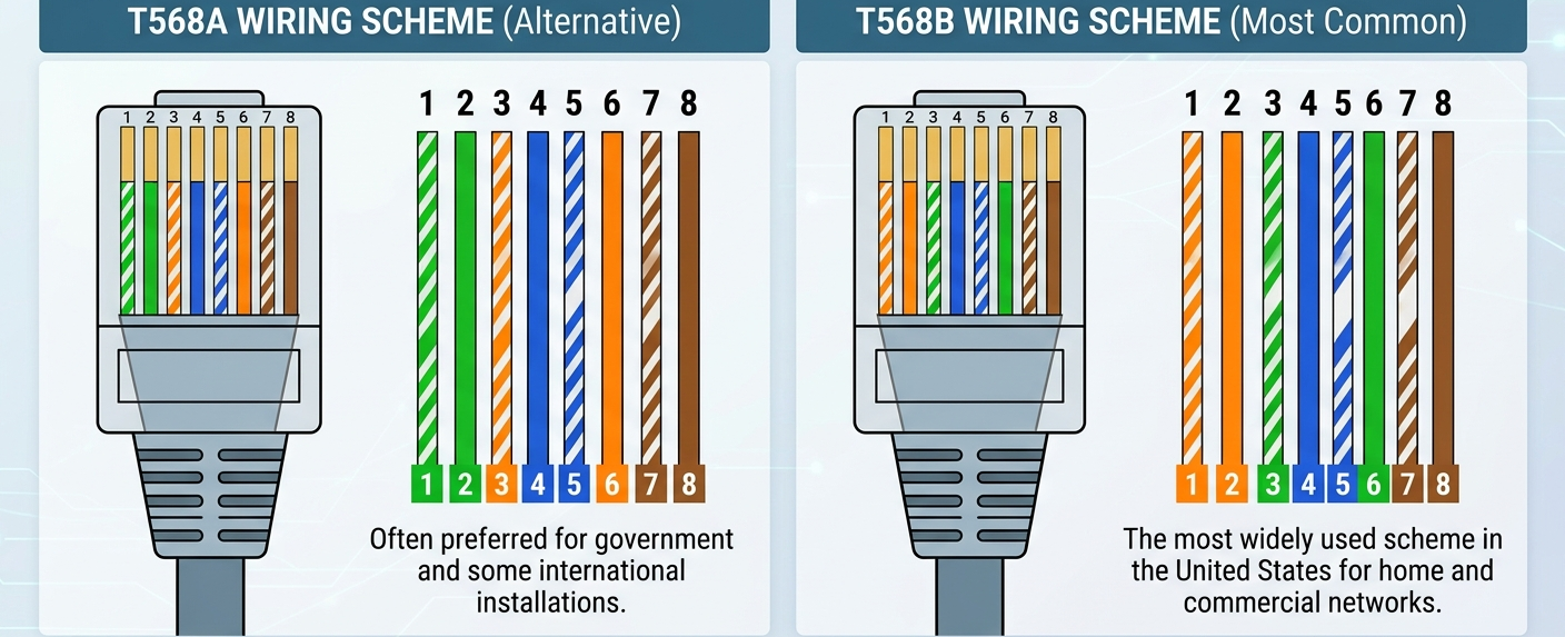 Ethernet Cable Color Order: The Complete Wiring Guide (T568A vs T568B ...
